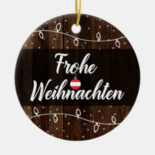 Austrian Merry kerst Frohe Weihnachten Keramisch Ornament
