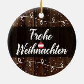 Austrian Merry kerst Frohe Weihnachten Keramisch Ornament (Achterkant)