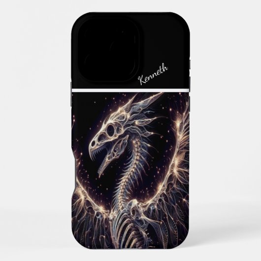 Austroraptor Cosmic Dragon's Ascent iPhone Hoesje (Achterkant)