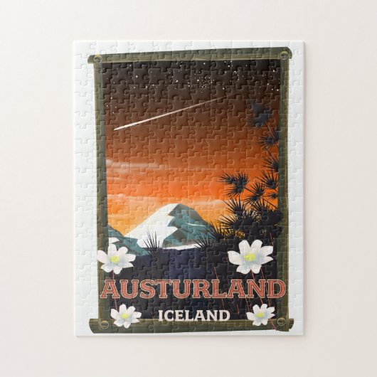 Austurland IJsland reisposter Legpuzzel (Verticaal)