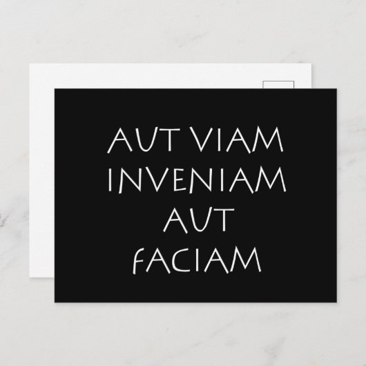 Aut viam inveniam aut faciam briefkaart (Voorkant / Achterkant)