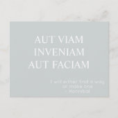 Aut Viam Inveniam Aut Faciam Briefkaart - Grijs (Voorkant)