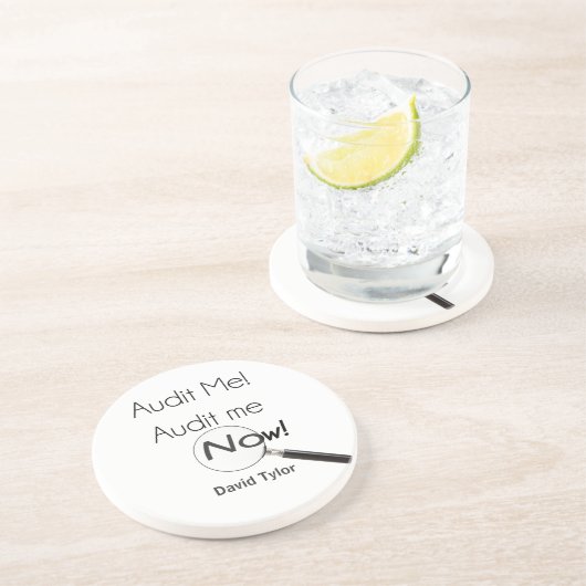 Auteer me! zandsteen onderzetter (Zijkant)