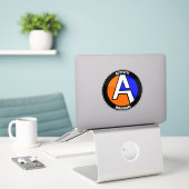 AUTEMS - Individuele vinyl sticker (Laptop op bureau)