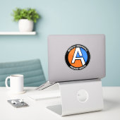 AUTEMS - Vinyl sticker ter plekke (Groot) (Laptop op bureau)