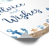 Auteur advies en wenst Baby shower Poster (Hoek)
