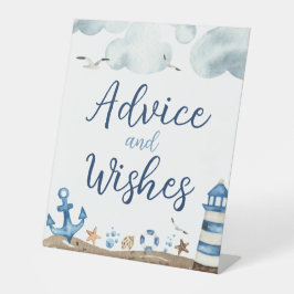 Auteur advies en wenst Baby shower Reclamebord Met Voetstuk