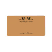 Auteur Bladplaat ondertekend door Auteur Antiek we Etiket (Voorkant)