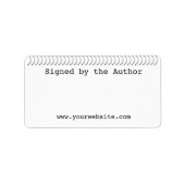 Auteur Bladplaat ondertekend door auteur-spiraal Etiket (Voorkant)