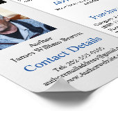 Auteur Boek Een blad Promotie Verkopen Poster (Hoek)