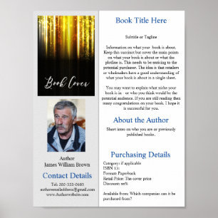 Auteur Boek Een blad Promotie Verkopen Poster
