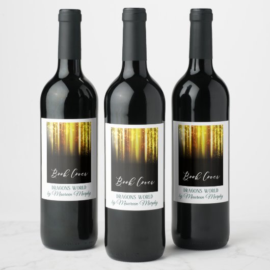 Auteur Boek Launch Party - Boek Hoesje Wijn Etiket (Flessen)