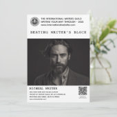 Auteur Boek Promotie Spreker Schrijver Workshop QR Kaart (Staand voorkant)