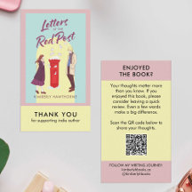 Auteur Boek Recensie Verzoekkaart QR-code Pastel