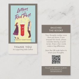 Auteur Boek Review Verzoek Kaart QR Code Taupe Visitekaartje