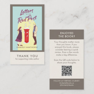 Auteur Boek Review Verzoek Kaart QR Code Taupe Visitekaartje