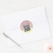 Auteur Boek Review Verzoek QR Code Pastel Ronde Sticker (Envelop)