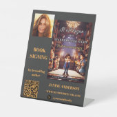 Auteur Boek Signing Foto QR Code Reclamebord Met Voetstuk (Voorkant)