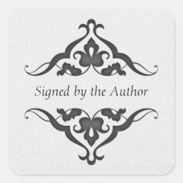 Auteur boekenplaat vierkante sticker