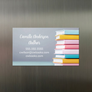 Auteur Boekrelease Schattige Pastel Freelance Schr Magnetisch Visitekaartje