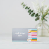 Auteur Boekrelease Schattige Pastel Freelance Schr Visitekaartje (Staand voorkant)