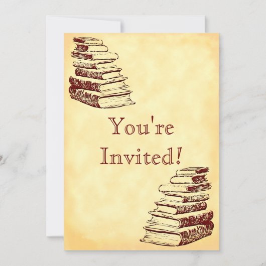 Auteur Book Party  Art Custom 5x7" Kaart (Voorkant)