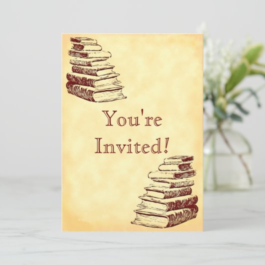 Auteur Book Party  Art Custom 5x7" Kaart (Staand voorkant)