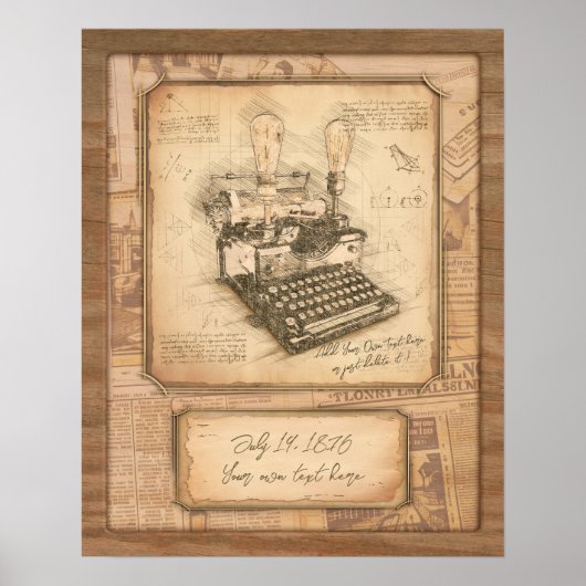 Auteur / columnist van de krant.  kunst. Cadeau Poster (Voorkant)