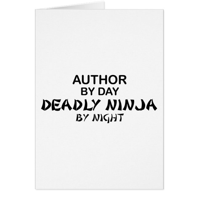 Auteur Deadly Ninja bij nacht (Voorkant)