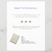 Auteur Een Blad Boek Marketing Blauw Flyer (Achterkant)