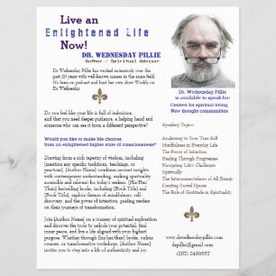 Auteur Een Blad Boek Marketing Blauw Flyer