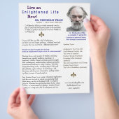 Auteur Een Blad Boek Marketing Blauw Flyer (Hand)