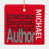 Auteur Extraordinaire CUSTOM Keramisch Ornament (Achterkant)