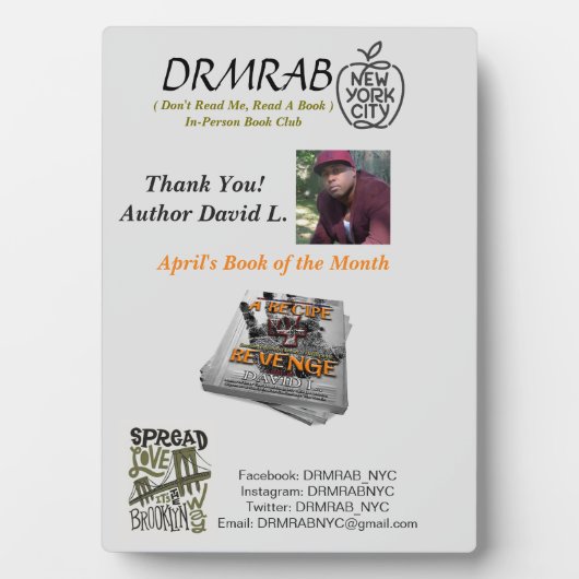 Auteur Foto Plaque Fotoplaat (voorkant)