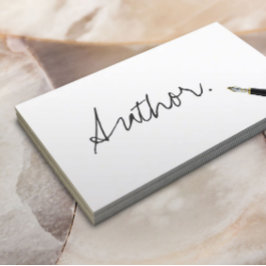 Auteur Freelance Schrijver Handschrift Script Visitekaartje