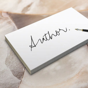 Auteur Freelance Schrijver Handschrift Script Visitekaartje
