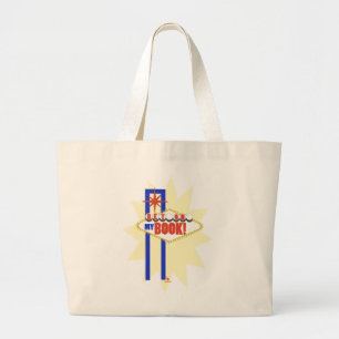Auteur Fun Bet op mijn boek Vegas Sign Logo Grote Tote Bag