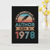 Auteur geboren in 1978 50th Birthday Book Gift Kaart (Gele Bloem)