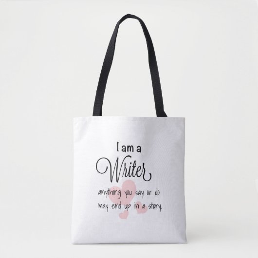 Auteur geeft grappige schrijver canvas tassen (Voorkant)