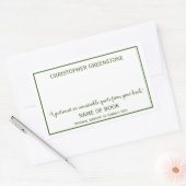 Auteur Groene Bookplaat van de Handtekening Rechthoekige Sticker (Envelop)