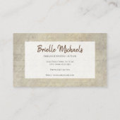 Auteur  handgeschreven papier freelance schrijver visitekaartje (Achterkant)