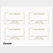 Auteur Handtekening: Bladplaat Rechthoekige Sticker (Vel)