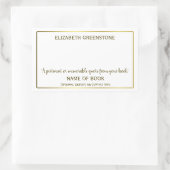 Auteur Handtekening: Bladplaat Rechthoekige Sticker (Tas)