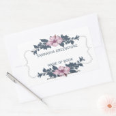 Auteur Handtekening Floral Bookplate Rechthoekige Sticker (Envelop)