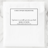 Auteur Handtekening Zwarte Bladplaat Rechthoekige Sticker (Tas)