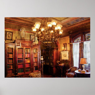 Auteur - in de bibliotheek poster