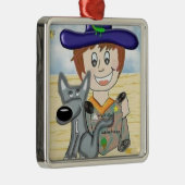 Auteur Kerstversieringen Metalen Ornament (Rechts)