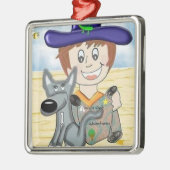 Auteur Kerstversieringen Metalen Ornament (Links)