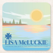 Auteur Lisa McLuckie Drink Coasters Kartonnen Onderzetters (Voorkant)