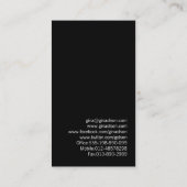 Auteur Literaire Kunst Elegant Goud Bloemen Swirl Visitekaartje (Achterkant)